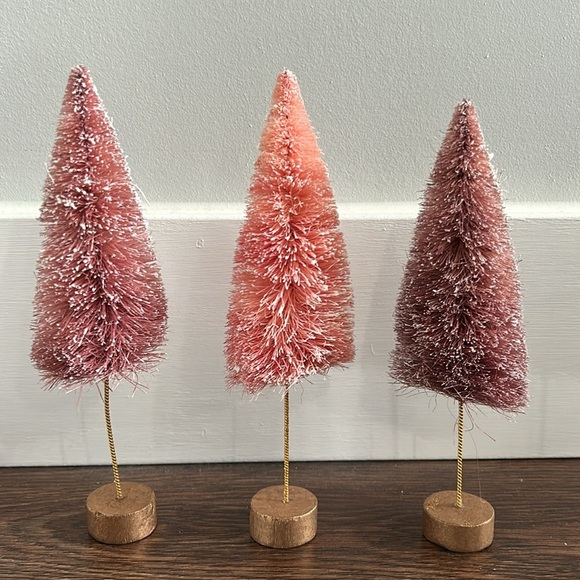 Set of Mini Bottlebrush Trees Pink | Pink Bottlebrush Trees | Mini Trees | Pink - Picture 1 of 6
